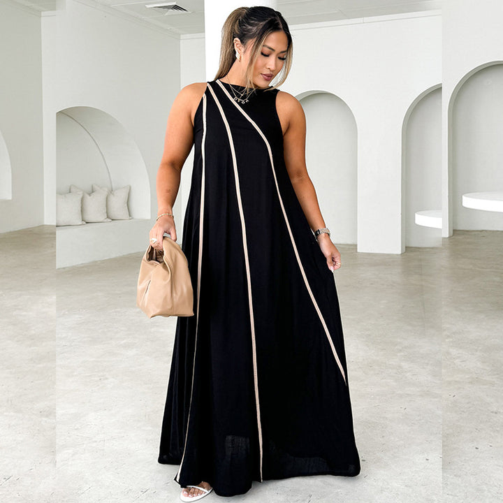 Robe maxi pour femmes avec une coupe asymétrique et un laçage élégant Levoire