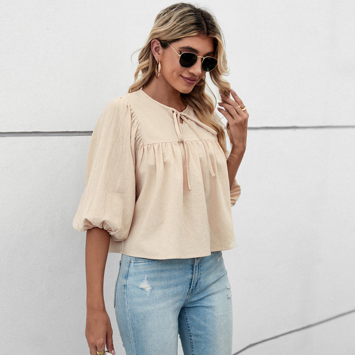 Blouse femme à manches larges et nœud ludique Levoire