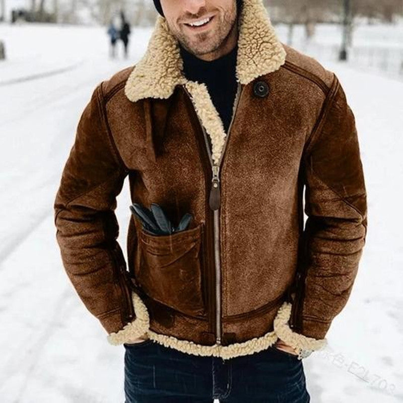 Levoire | Veste À Manches Longues Doublée En Fourrure Avec Fermeture Éclair Braun