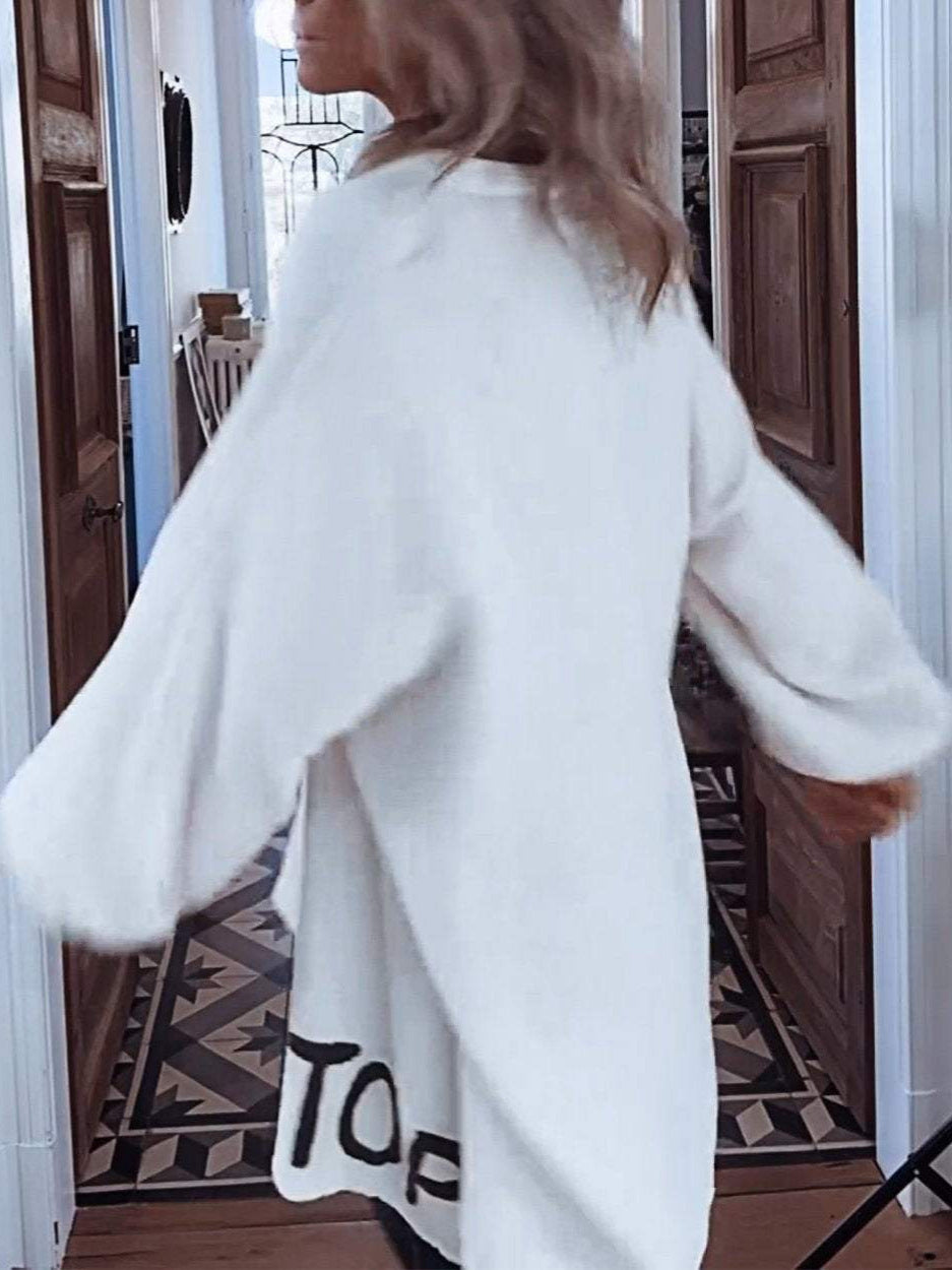 Chemise oversize pour femme avec décolleté V profond et manches volumineuses Levoire