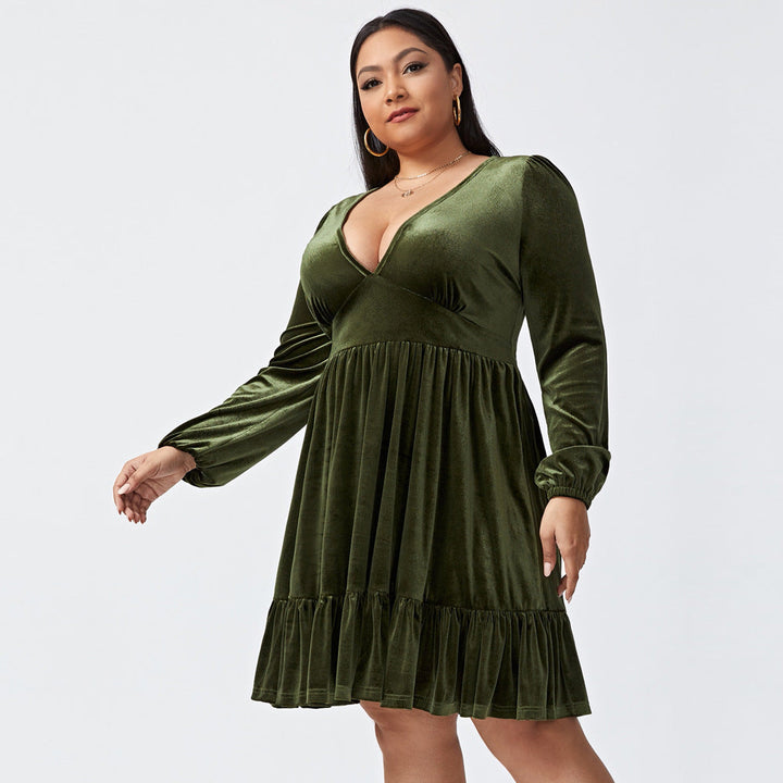 Levoire | Robe en velours Manches longues Robe en velours sexy