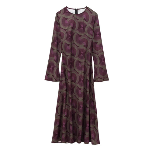 Levoire | Imprimé Artistique Robe Longue à Manches