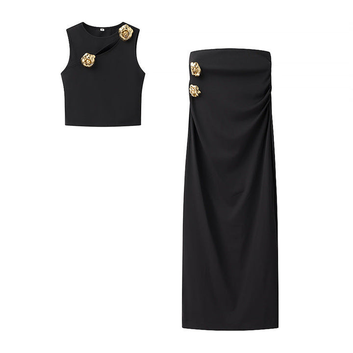 Levoire | Buckle-Set Metalli Boucle Tissé Haut Jupe