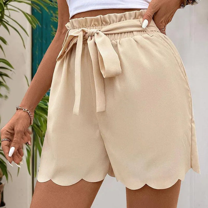 Levoire | Shorts unisexe pour femmes unis, avec volants et rubans