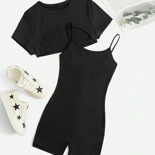 Ensemble combinaison top court et shorts pour femmes Levoire