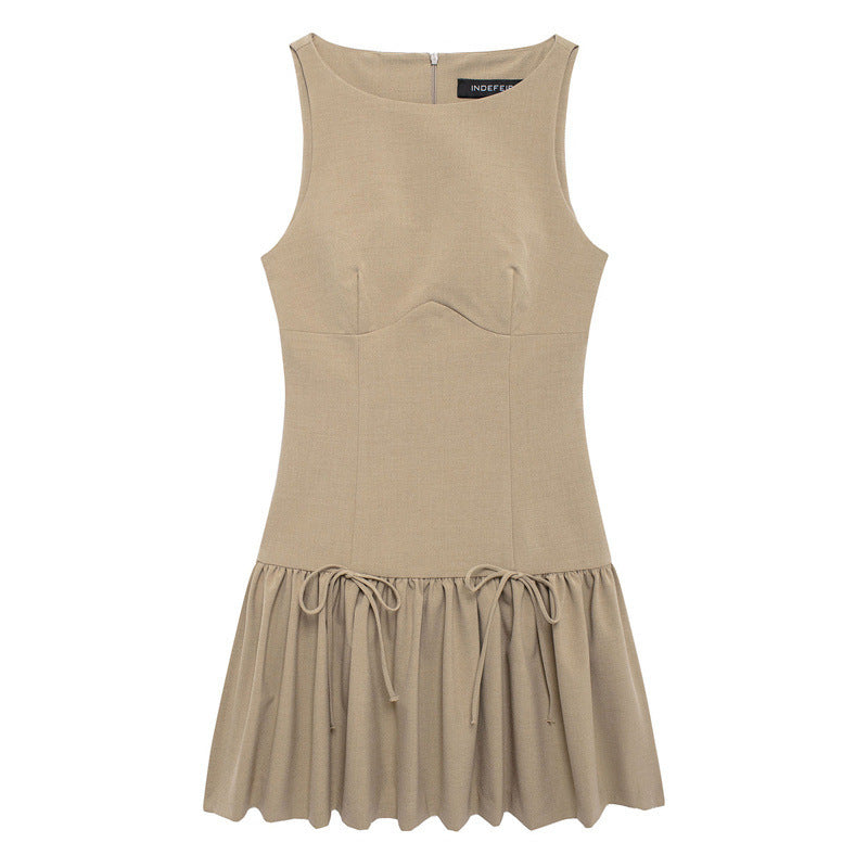 Levoire | Robe courte unie polyvalente classique Khaki