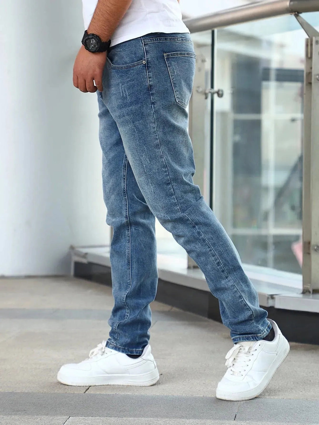 Levoire | Jeans pour hommes Stretch-Skinny Bleu