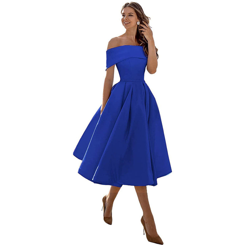 Levoire | Robe de soirée en satin sans bretelles décontractée