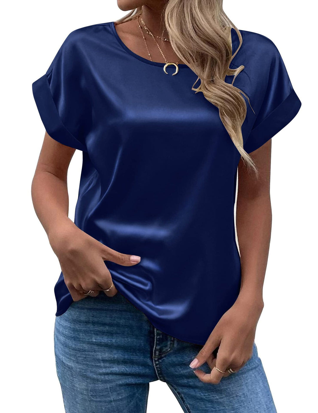 Levoire | T-Shirt En Avec Manches Retroussées Pour Femmes