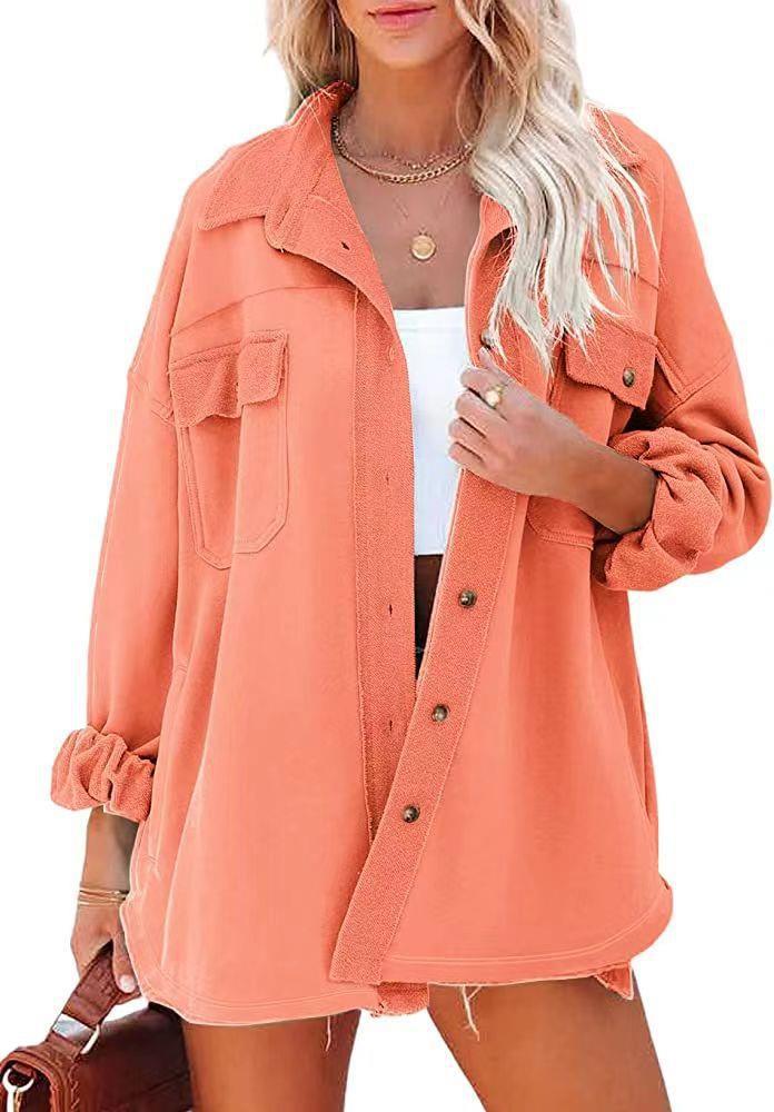 Chemise-Jacket Oversized Décontractée pour Femme avec Poches Pratiques et Coupe Moderne Levoire