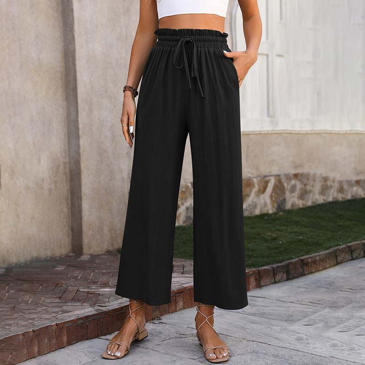 Levoire | Pantalon Décontracté De Couleur Unie Noir