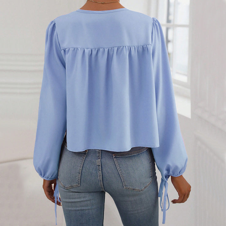 Blouse femme avec lien décoratif et coupe décontractée Levoire