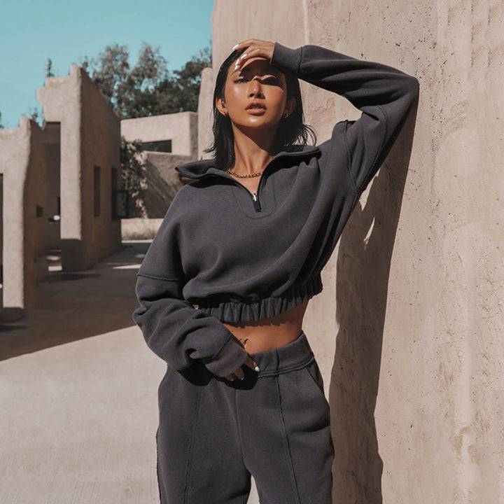 Levoire | Sport Temps Libre Sweat à Capuche Ensemble Deux Pièces Gris