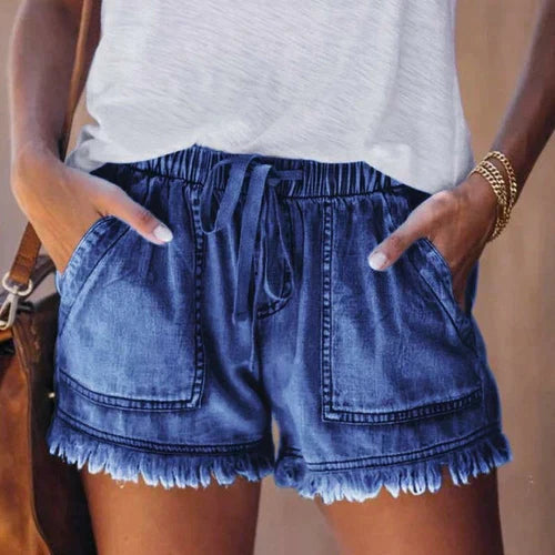 Levoire | Shorts En Denim Stil Bleu foncé