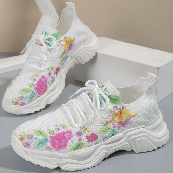 Levoire | Baskets De Tennis Larges Avec Protection Florale Pour Femmes