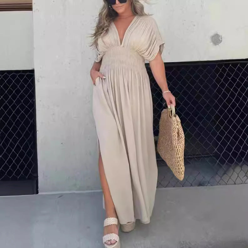 Levoire | Batwing Dress Bat Sleeve Jupe Élastique à Taille