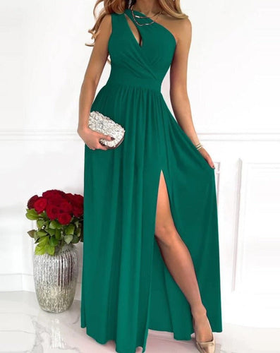 Levoire | Robe Élégante Sexy Taille Haute À Épaules Dénudéesavec Fente