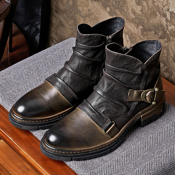 Levoire | Botte confortable à glissière antidérapante Marron foncé