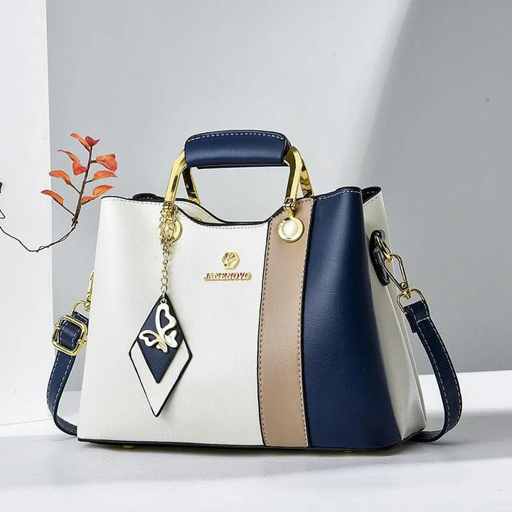Levoire | Sac à bandoulière élégant avec bandoulière Blanc et bleu