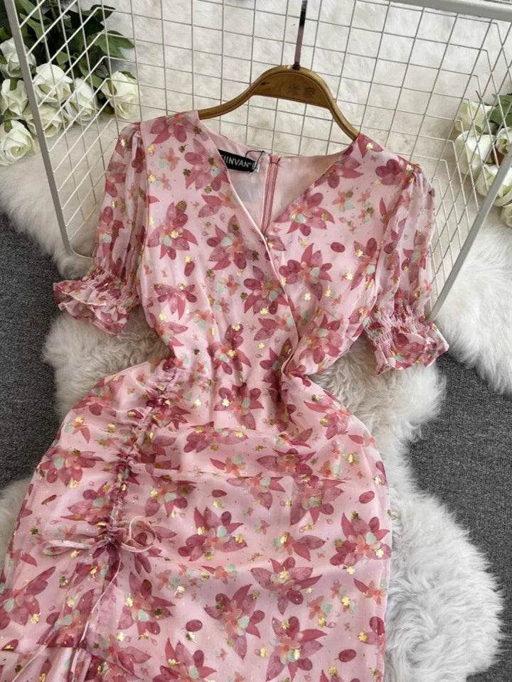 Levoire | Robe en sifon à fleuries