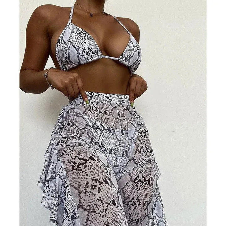 Levoire | Robe de plage en maille avec motif serpent