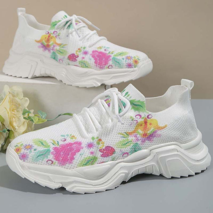Levoire | Baskets De Tennis Larges Avec Protection Florale Pour Femmes