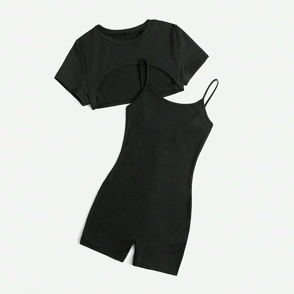 Ensemble de combinaison pour femme à top court et shorts Levoire