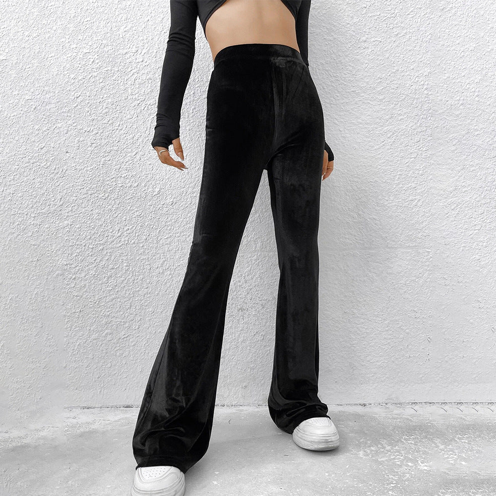 Pantalons évasés en velours pour femmes Levoire