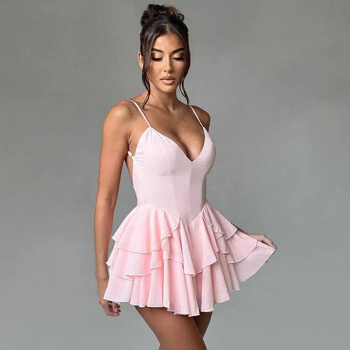 Levoire | Robe de dessous Swing à double couche sans dos pour femmes Rosa