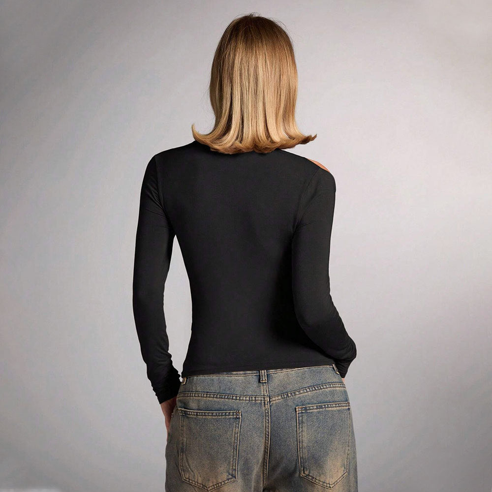 Débardeur ajusté pour femmes avec coupe asymétrique et détail de nœud Levoire