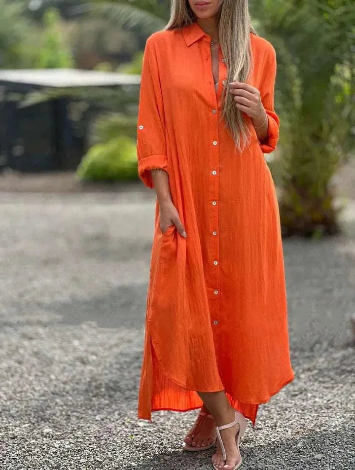 Levoire | Pull de détente pour femmes avec des manches longues Orange Rouge