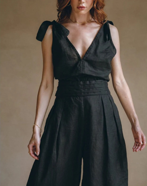 Levoire | Jumpsuit Élégant I Coupe Classique Noir