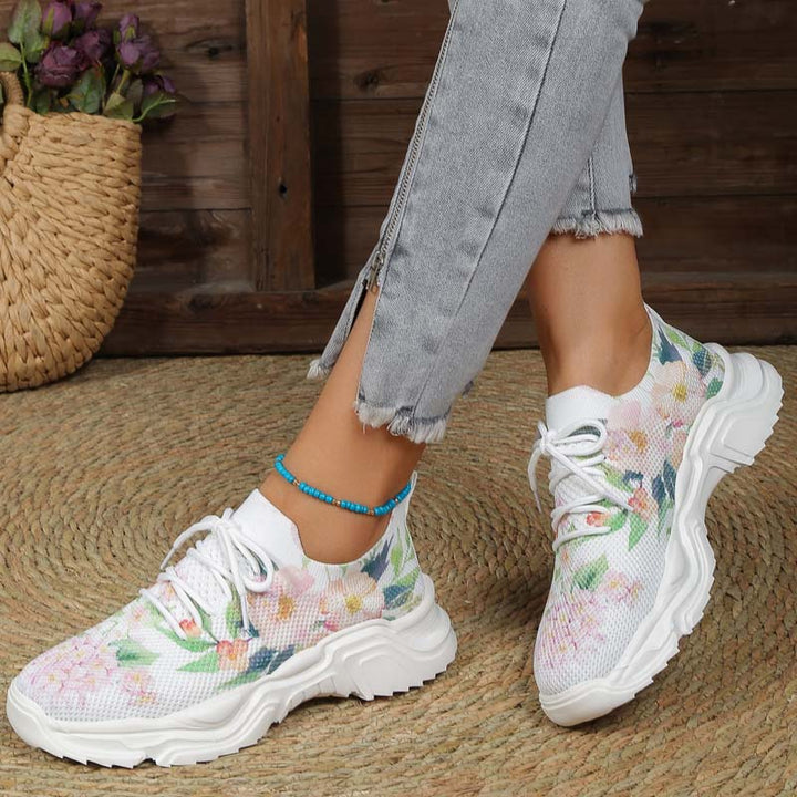 Levoire | Baskets De Tennis Larges Avec Protection Florale Pour Femmes