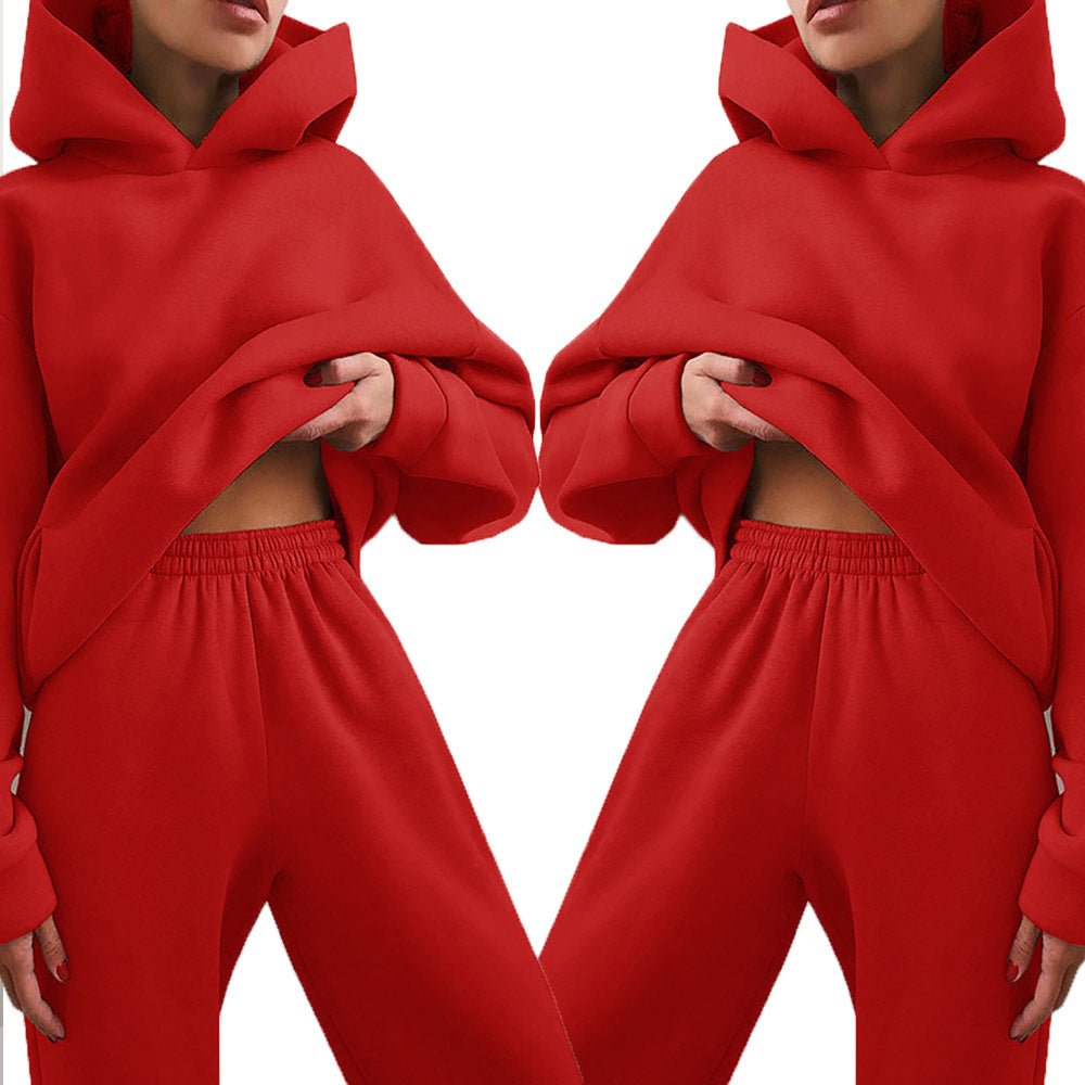 Ensemble de sweat à capuche surdimensionné et de pantalon de jogging pour femmes Levoire