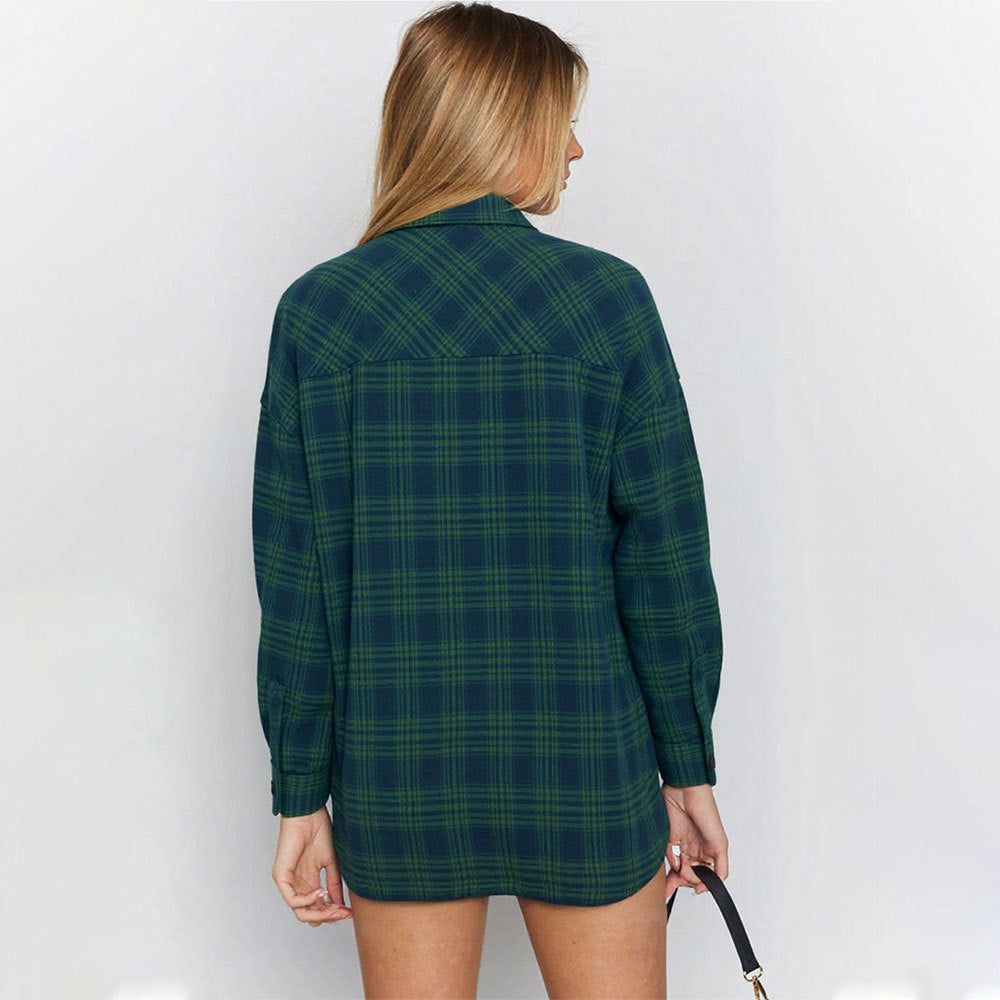 Chemise surchemise à carreaux pour femmes en matériau de haute qualité avec une coupe décontractée Levoire
