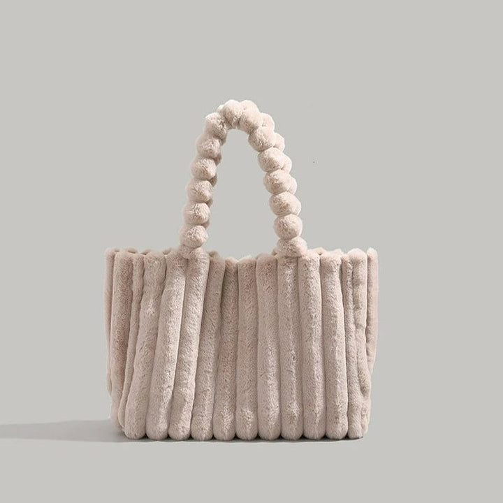 Levoire | Femme Sac fourre-tout en peluche Beige