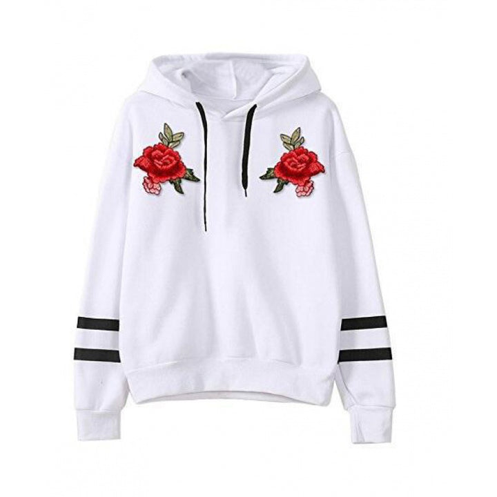 Sweat-shirt pour femmes avec broderie rose de haute qualité Levoire