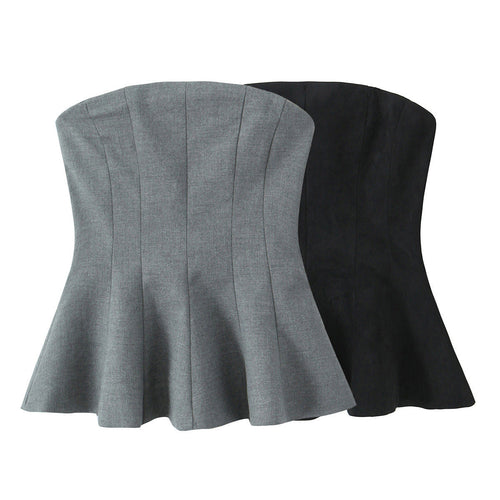Levoire | Trendik Double Couleur Sans Epaule Bandeau-Tops