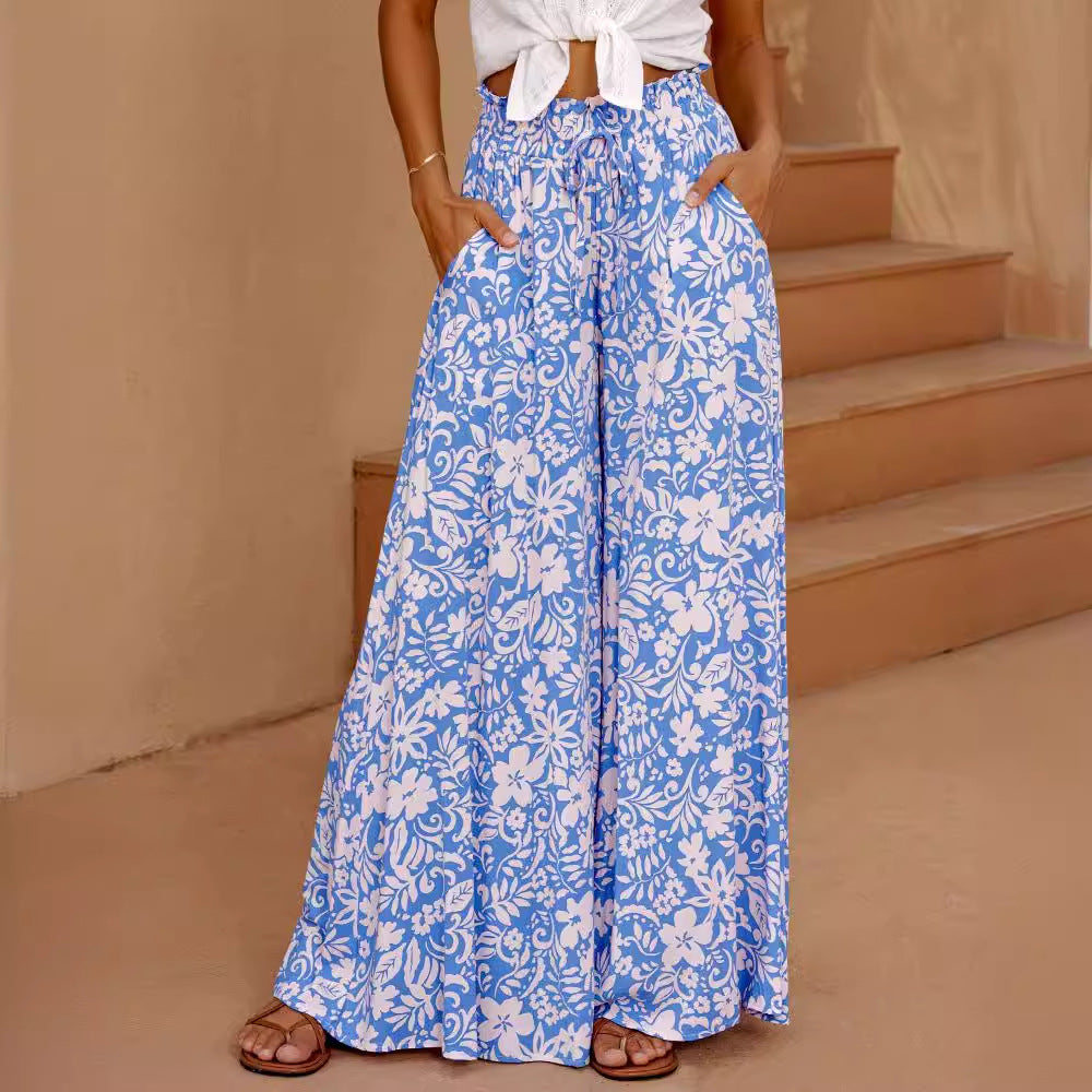 Robe maxi longue pour femme avec imprimé géométrique coloré et fentes latérales hautes Levoire