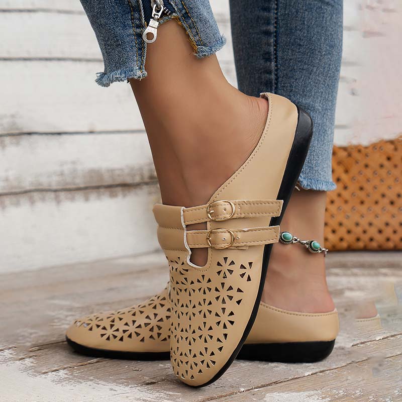 Levoire | Pantoletti Ilmava Pour Femmes Avec Bout Fermé Et Lacets