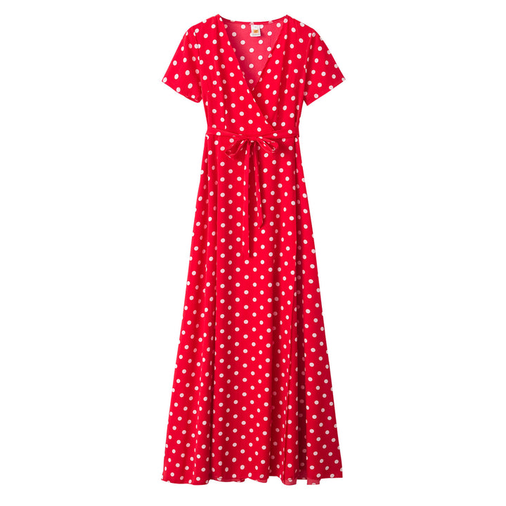 Robe maxi femme avec design floral enroulé et taille élégante Levoire