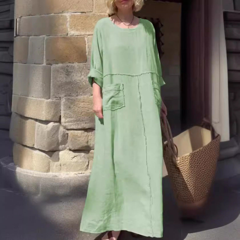 Levoire | Robe sac à dos Manches longues Relaxante Robe plissée
