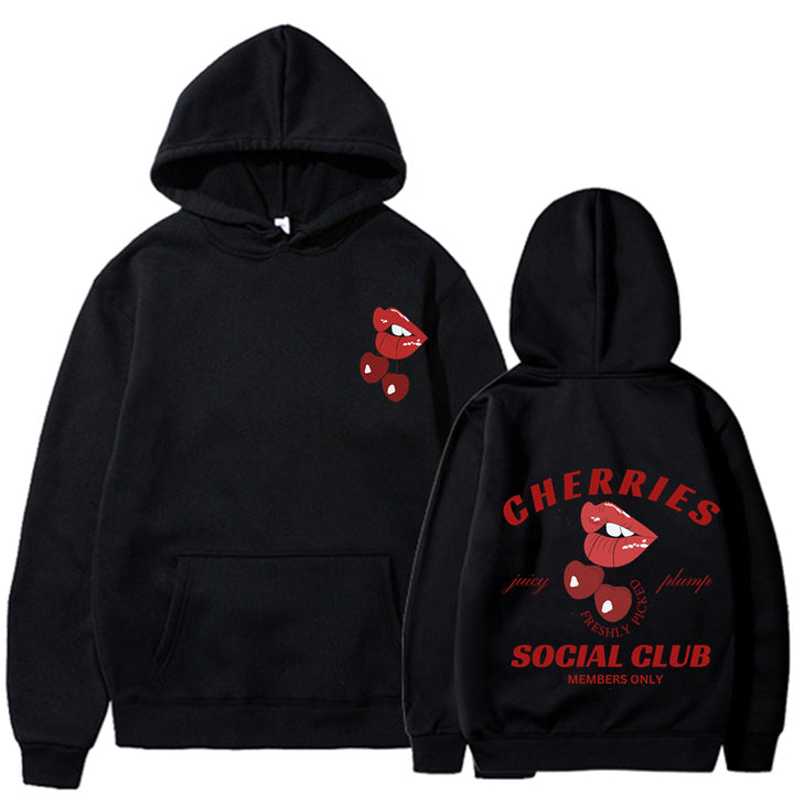 Sweat à capuche femme avec design cerise exclusif Levoire
