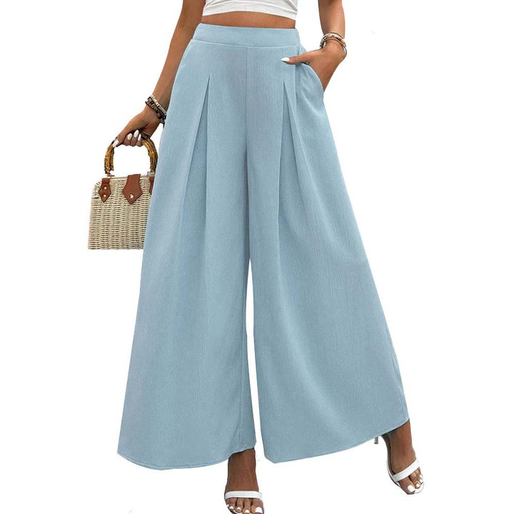 Pantalons larges Palazzo pour femmes avec des plis élégants et un design de poche pratique Levoire