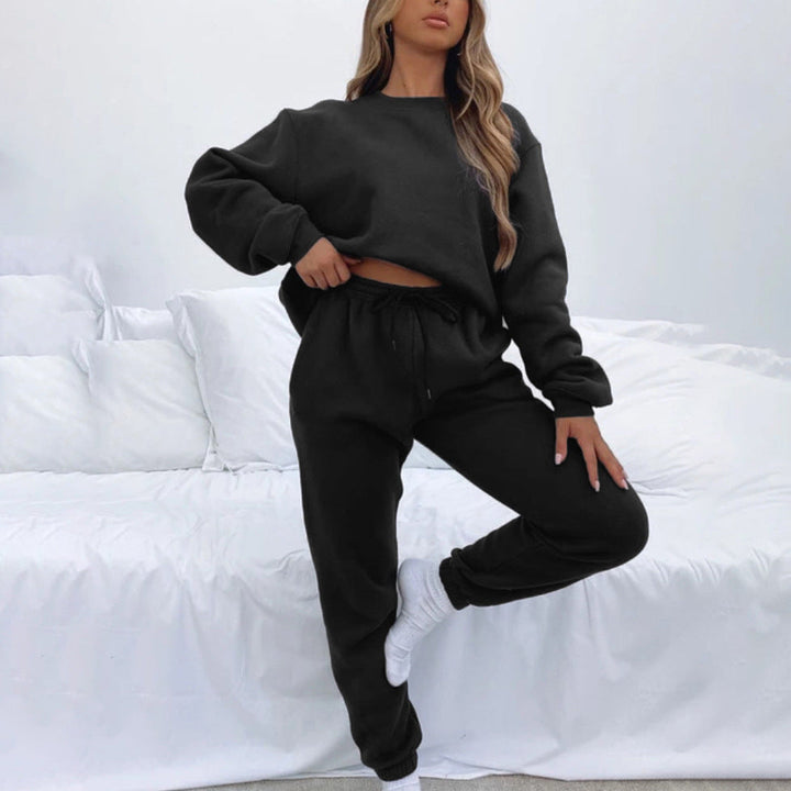 Levoire | Élégant pull long à manches pour le temps libre noir