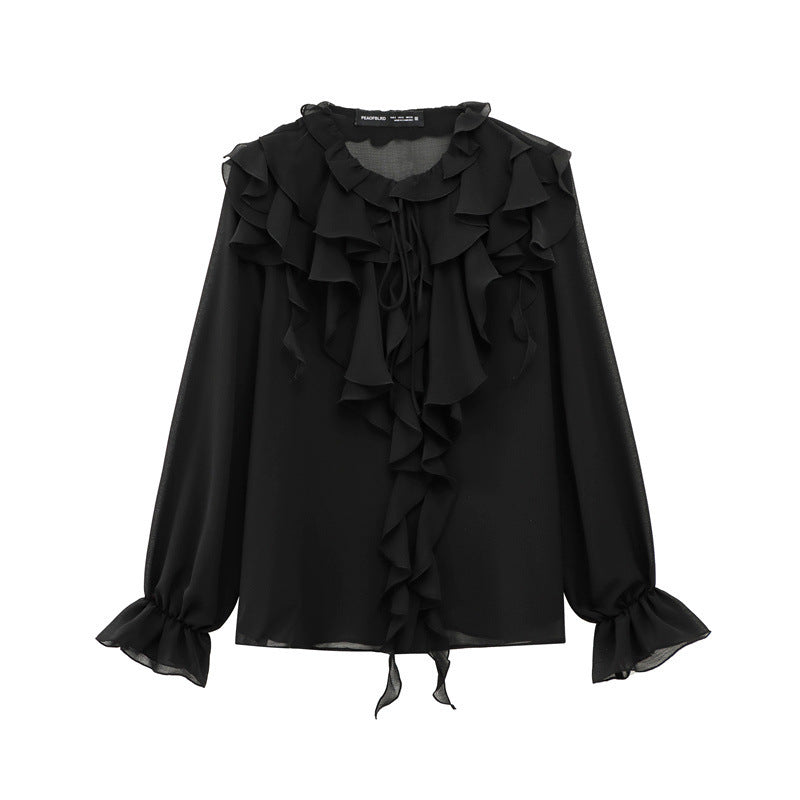 Levoire | Bow-shirt Bow Lagen Longue chemise Top