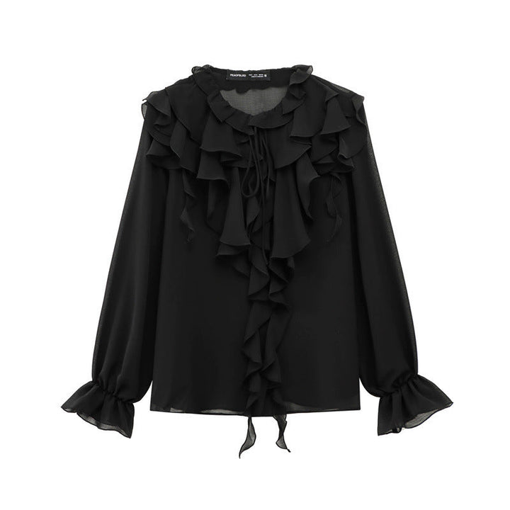 Levoire | Bow-shirt Bow Lagen Longue chemise Top