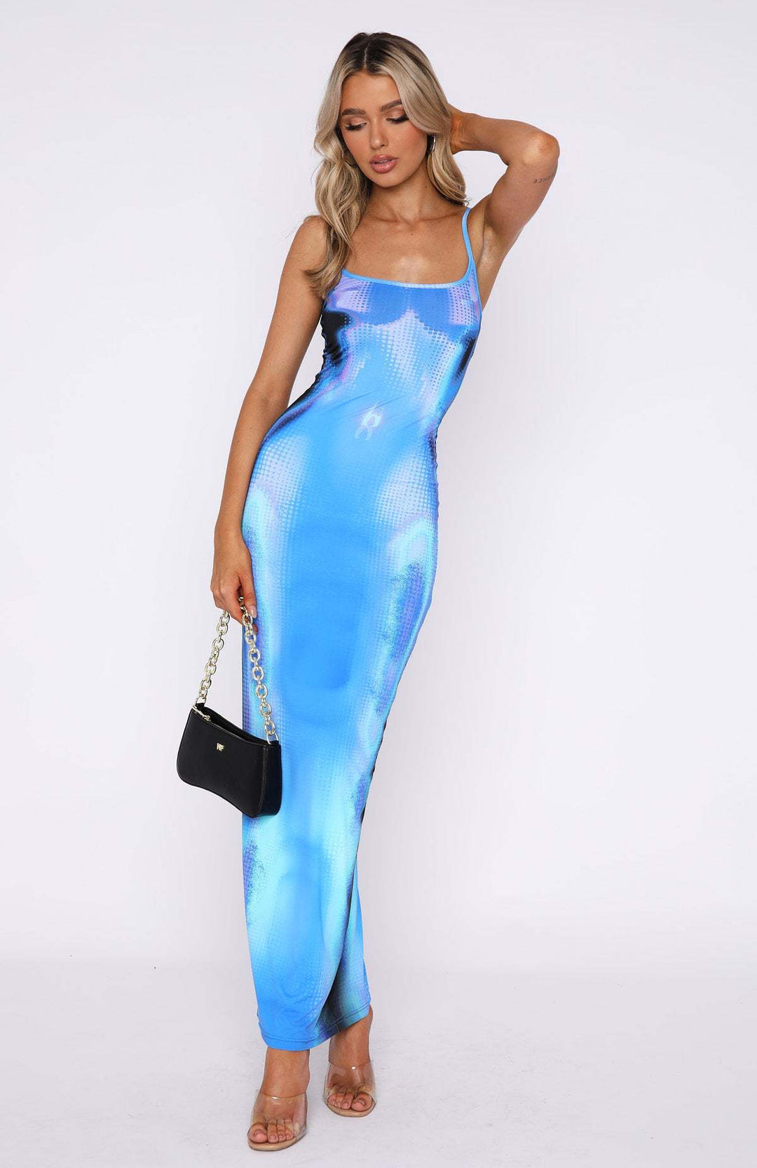 Robe maxi pour femmes avec design graphique et silhouette ajustée Levoire