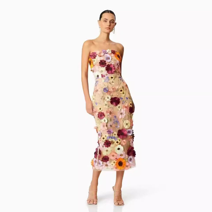 Levoire | Élégant robe midi sans manches ajustée