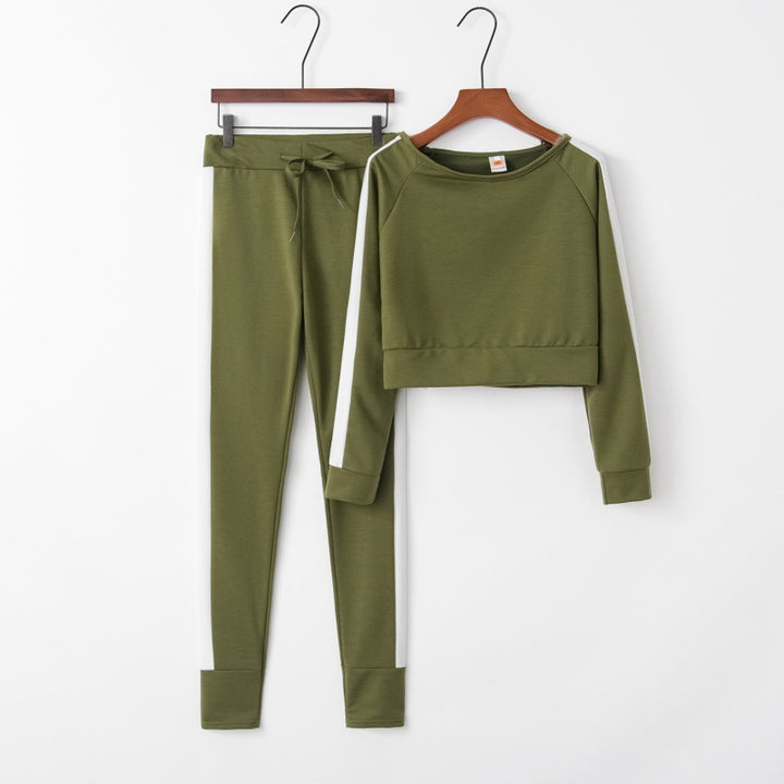 Ensemble de loungewear sportif pour femmes avec top court et pantalons ajustés Levoire